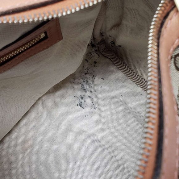 100% Auth Gucci Canvas Vintage Boston Satchel Bag - Picture 13 of 16